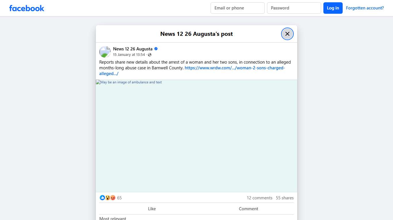 Reports share new details about the... - News 12 26 Augusta Facebook